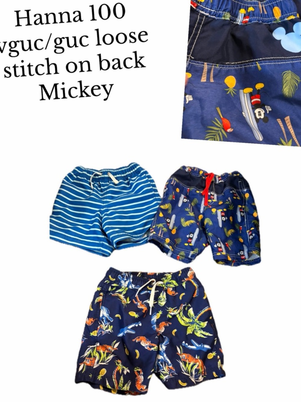 Hanna Andersson size 4 swim trunks boys bundle